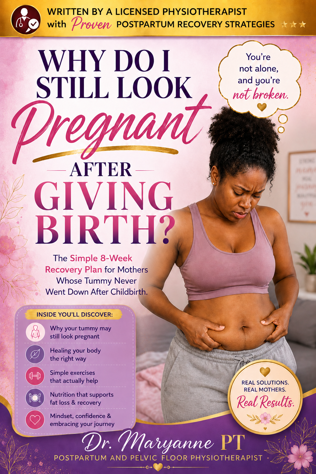 Why Do I Still Look Pregnant After Giving Birth - main recovery guide book cover